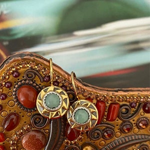 Michal Golan Tiny Aventurine Sun Earring