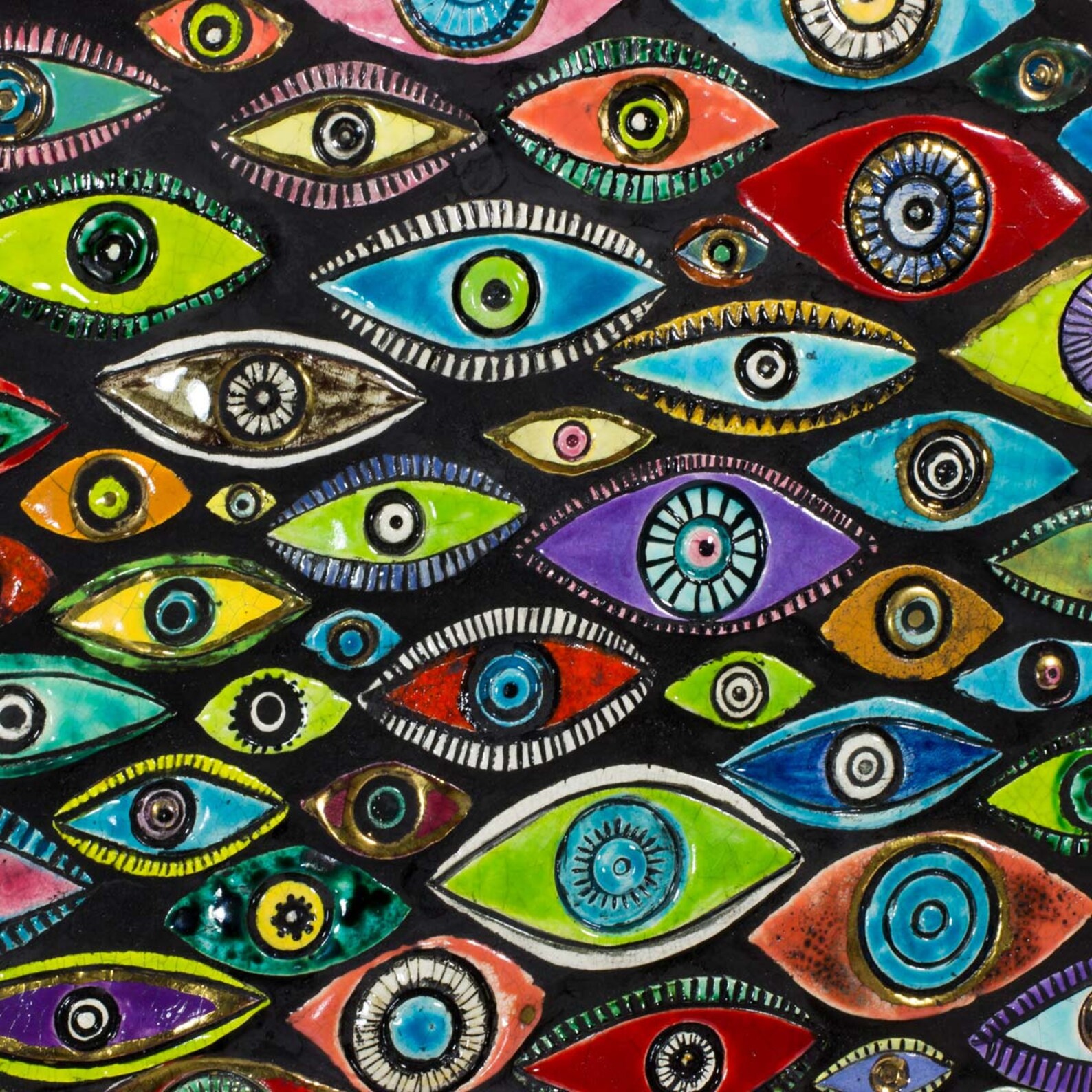EYES Mosaic Handmade Ceramic Art by Michal Golan Etsy