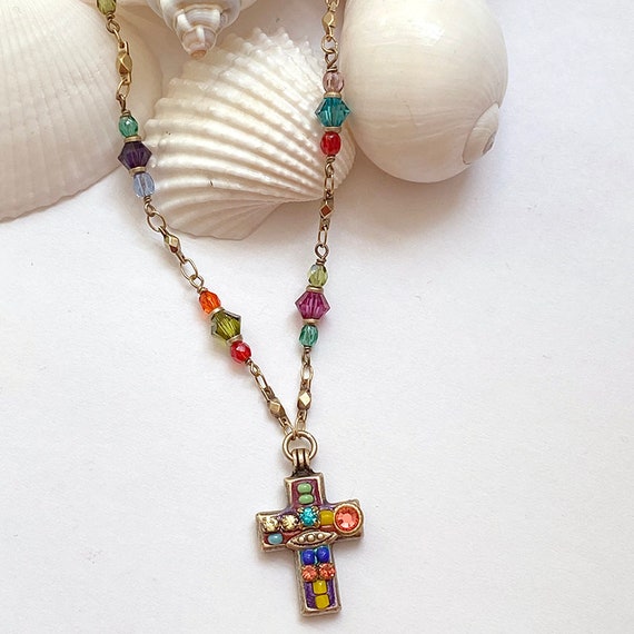 Multi Bright Small Open Heart Necklace Multi Bright Small Open Heart Necklace