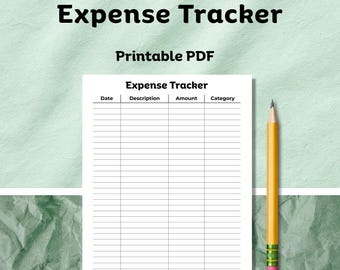Rastreador de gastos imprimible / Organizador de gastos y control de dinero / Herramienta de planificación de presupuesto / Descarga instantánea