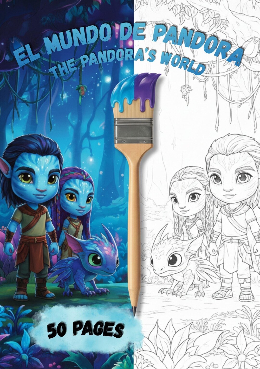 Coloring Book: Explorers of the Planet Pandora and the Magic Jungle ...