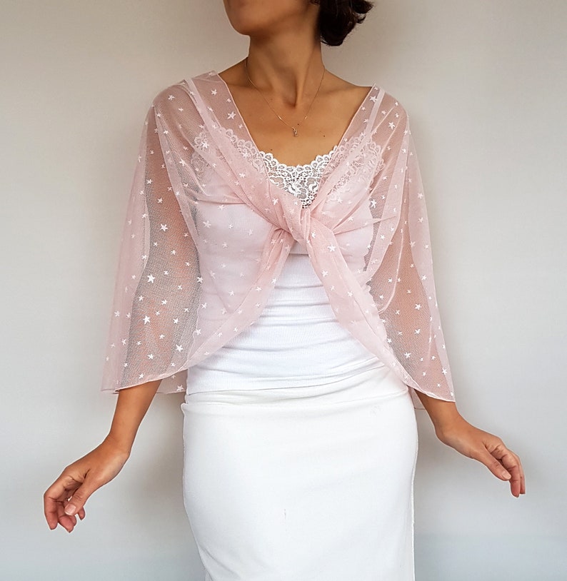 tulle off the shoulder wrap