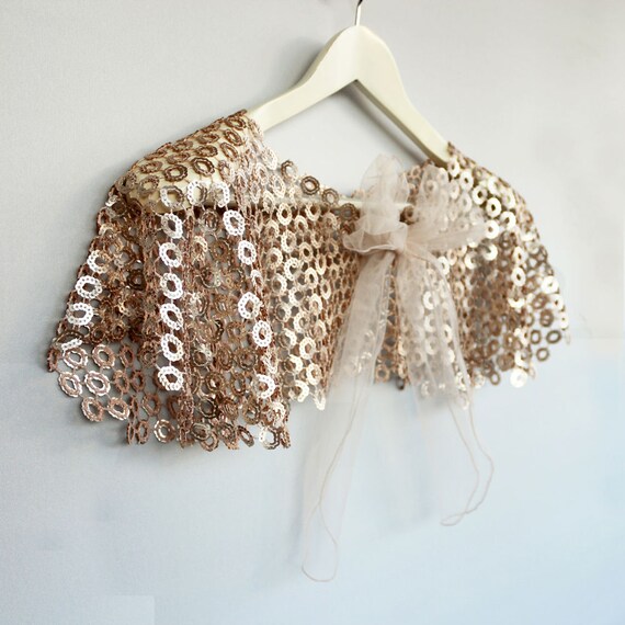 gold sequin cape