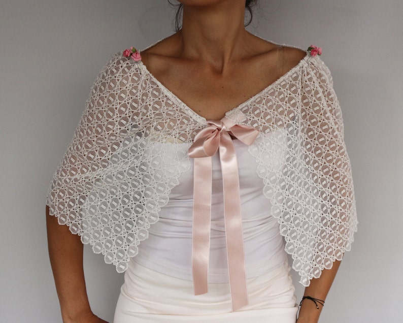 white lace cape