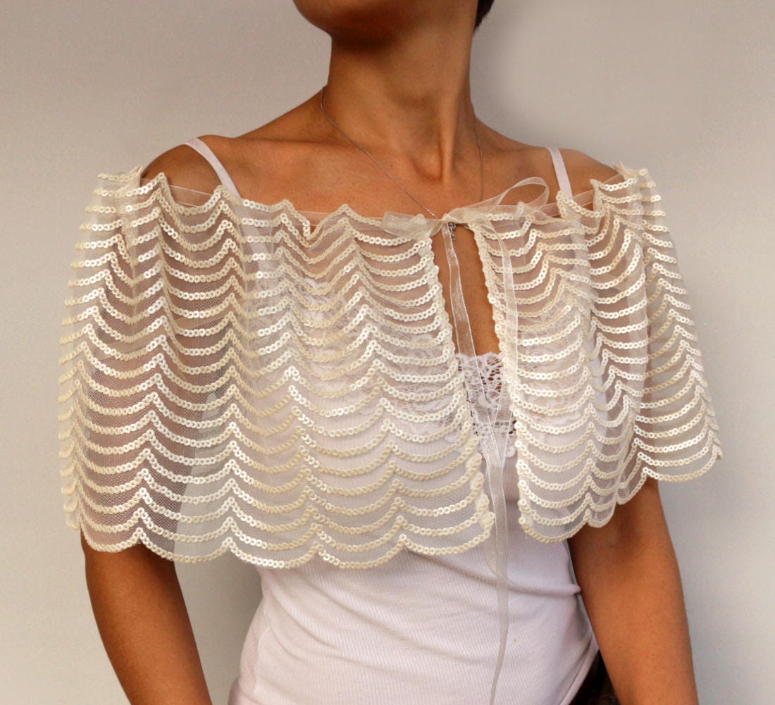 ivory wedding cape