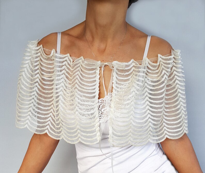 ivory wedding cape