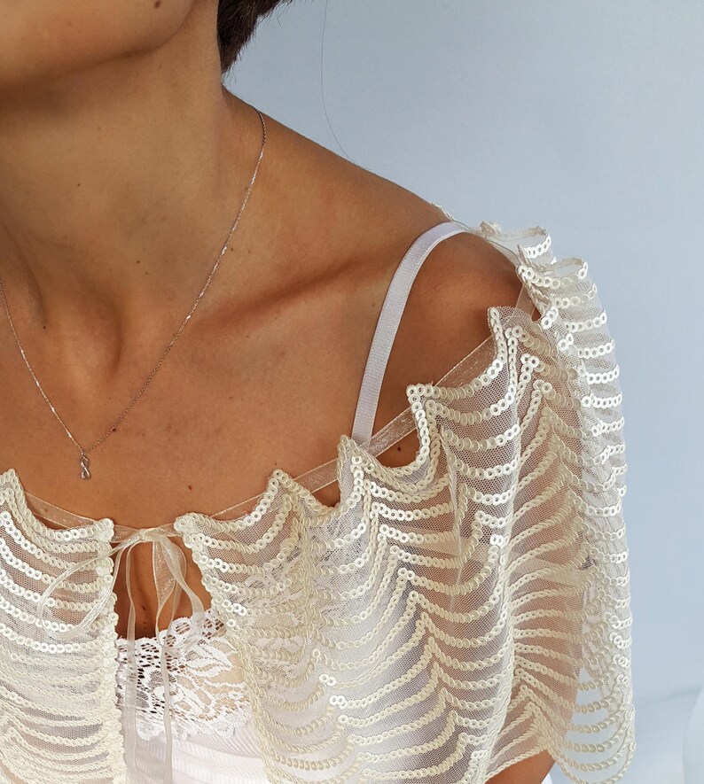 ivory wedding cape