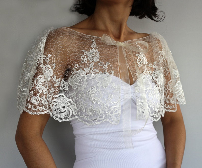 tulle wedding cape