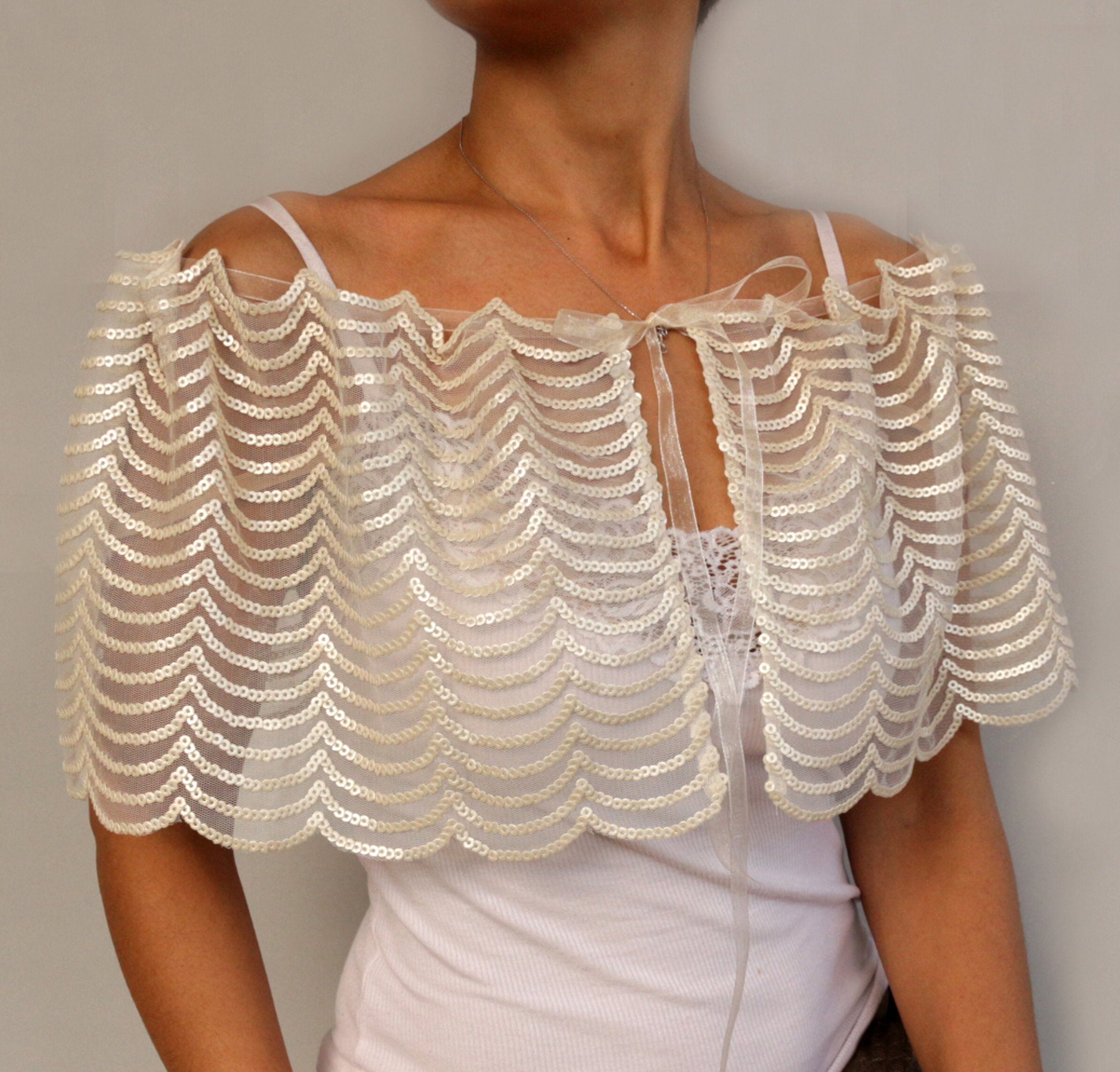 ivory wedding cape