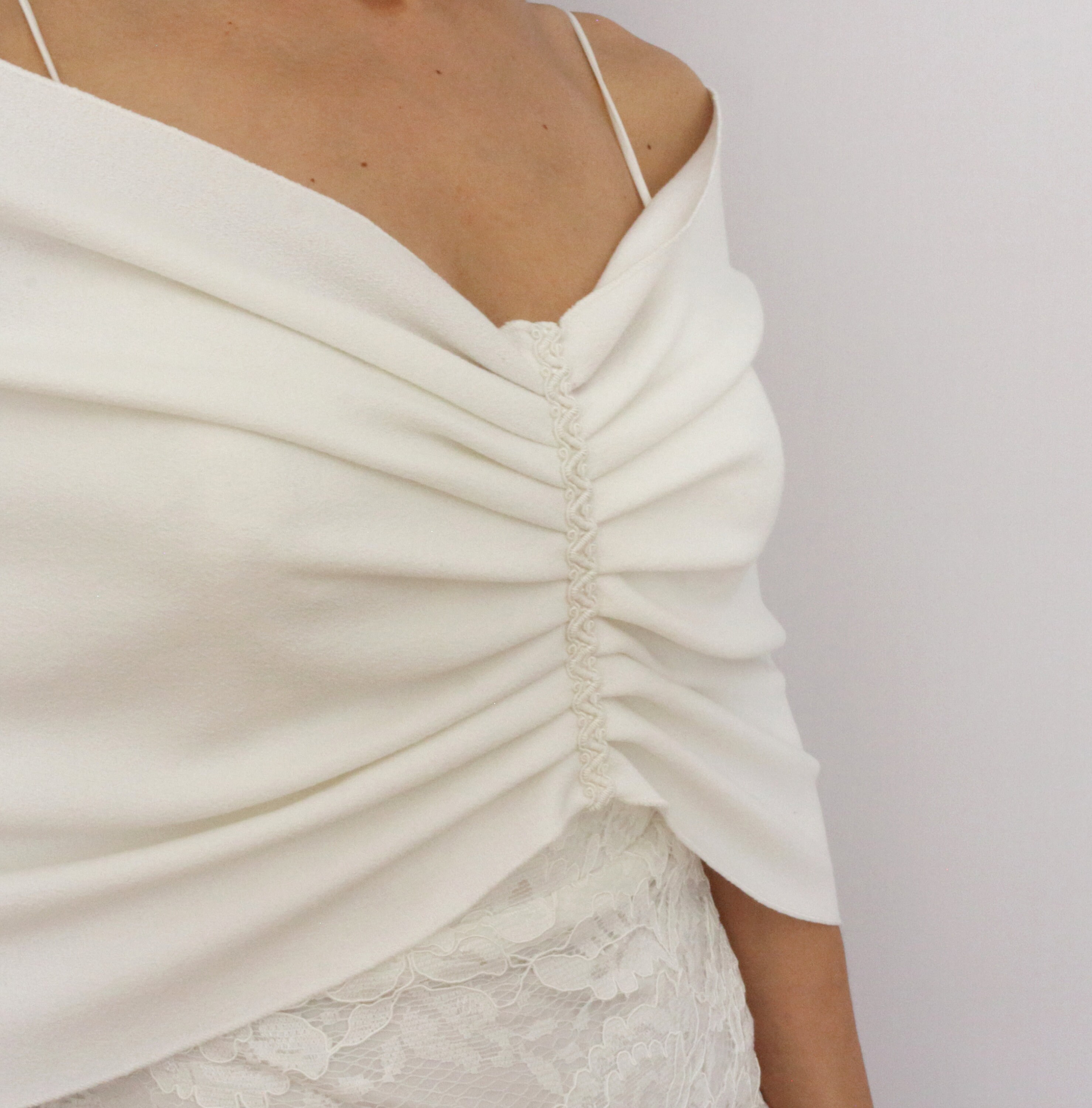 Ecru wedding cover up Cream bridal shoulder wrap Infinity Etsy
