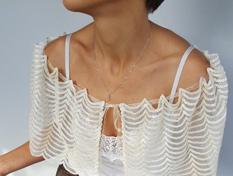 ivory wedding cape