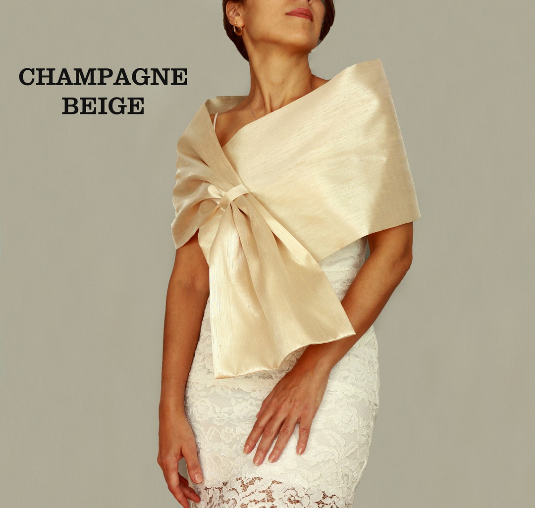 champagne wedding shawl