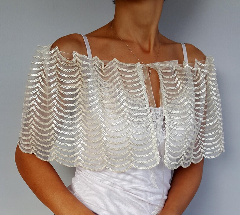 ivory wedding cape