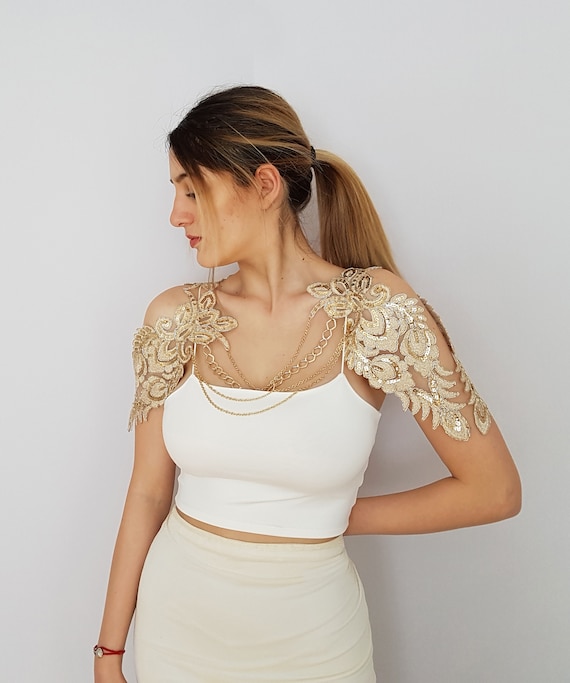 Gold bridal cape deals
