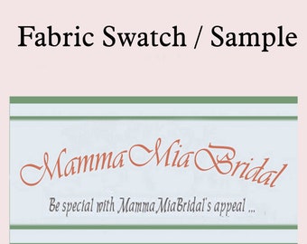 Fabric Swatch / Samples for the bridal boleros, cover ups, capelets, shoulder jewelry capelets of MammaMiaBridal