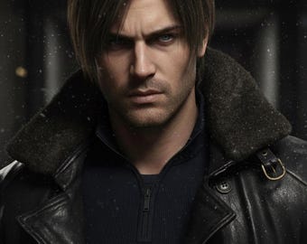 Resident Evil 9 Leon Kennedy Jacket Coat | Cowhide Leather Cosplay Jacket | Men’s Game Inspired Leather Coat