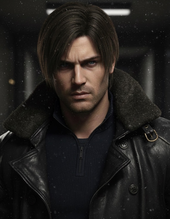 Resident Evil 9 Leon Kennedy Jacket Coat | Cowhide Leather Cosplay Jacket | Men’s Game Inspired Leather Coat