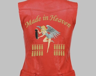 Resident Evil Claire Vest | Claire Redfield Sheepskin Leather Vest | RE Cosplay Outfit