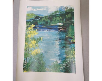 John Moodie for Gulf Oil Corp. "Reclaimed Land" 24x18 Lithograph Print