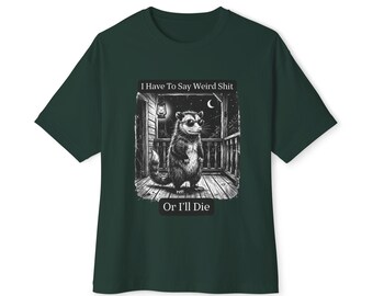 Funny Possum T-Shirt, Unhinged Raccoon Vibes, Introvert Humor Tee