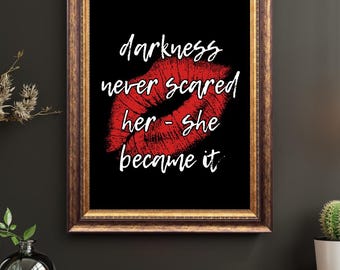 Dark Romance Art Prints | Spicy Book Quote Gothic Decor Valentine Gift