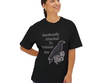 Dark Romance Reader Shirt, Fictional Men Raven Tee, Book Lover Gift, Fantasy Romance T-Shirt