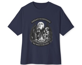 Bigfoot Alien Campfire Shirt, Funny Cryptid Sasquatch Graphic Tee
