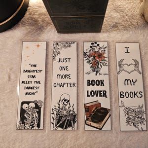 Gothic Skeleton Bookmarks | Book Lover Gift | Dark Academia Printable (Digital Download)