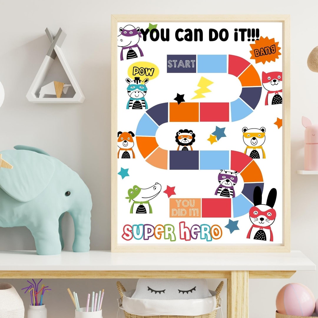 Superhero Potty Chart Printable Potty Training Reward Chart - Etsy