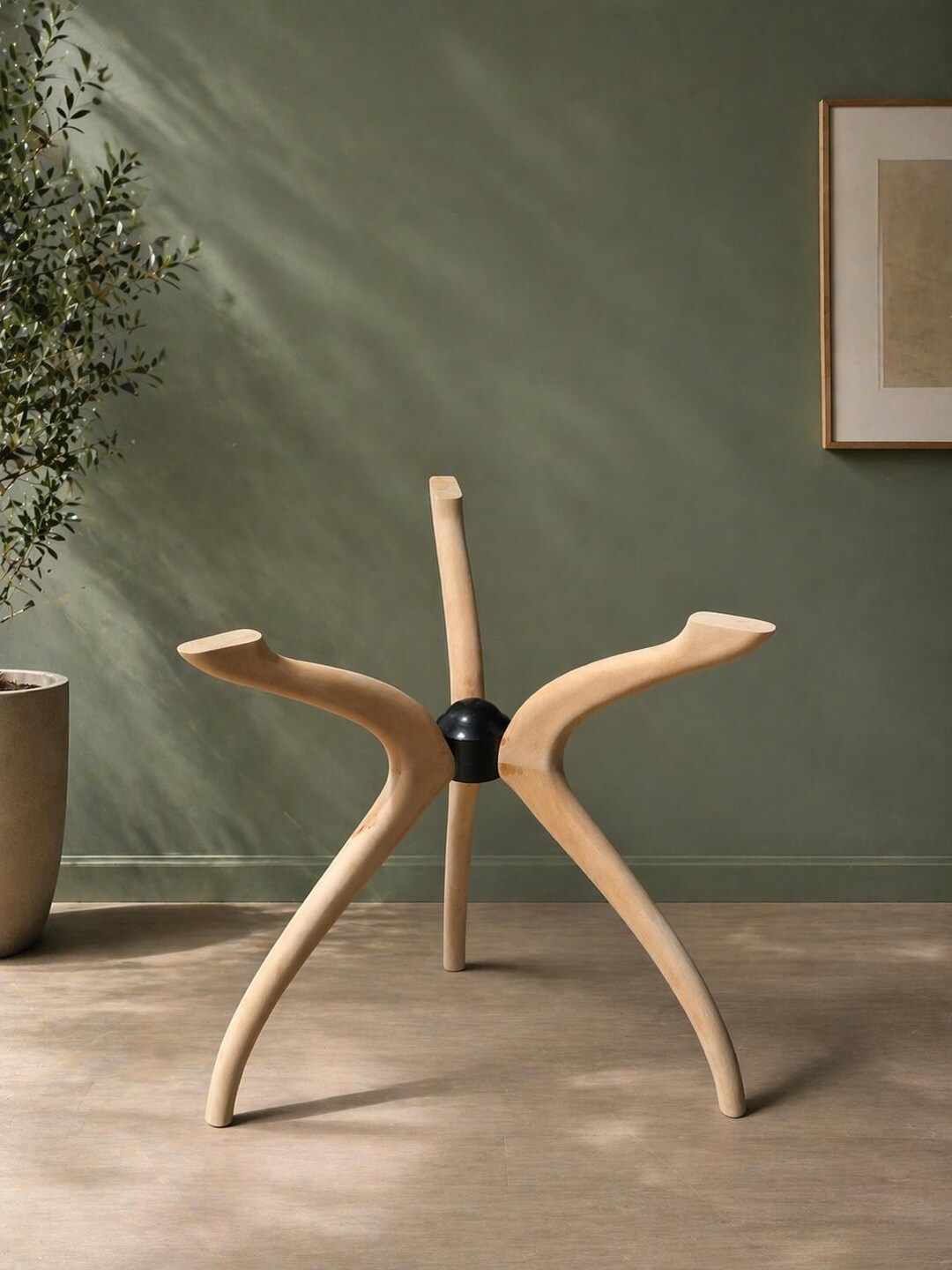 Wooden Pedestal Base, Round Table Leg ,dining Table Support - Etsy