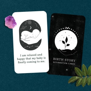 Mini-cartes de poche pour l'affirmation de la naissance d'une future maman