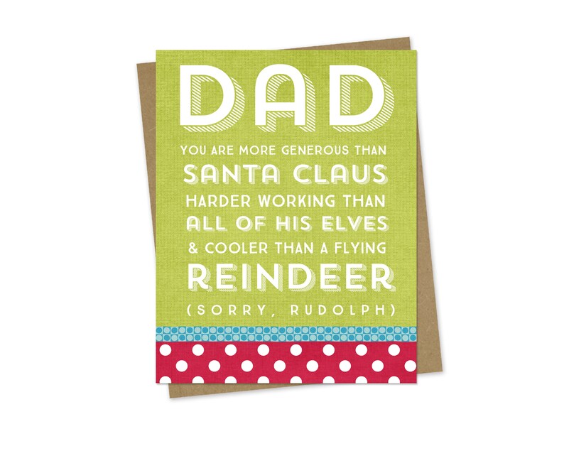 Funny Christmas Card for Dad Dad Christmas Card Funny Etsy