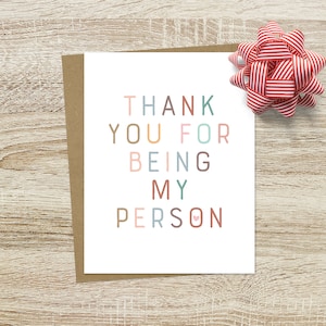 Best Friend Card My Person | Boyfriend Girlfriend Card | Friendship Card | Best Friend Birthday Card | Cute Friendship Card