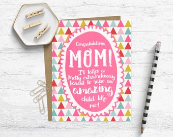 Funny Mom Birthday Card | Funny Mothers Day Greeting Card | Card for Mom | Mom Card | Funny Mom Card