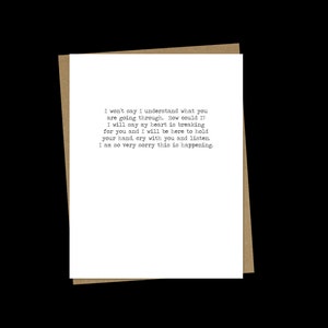 Carte de sympathie Carte de voeux de sympathie pour la maladie Deuil Carte de condoléances Carte d'amitié Carte désolé Carte pour un ami Soutien à un ami