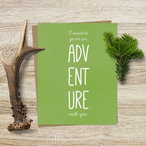 aventure avec vous carte de vœux | Nouvelle carte d'amour | Carte de mariage d'amour de vacances de vacances de voyage | Carte de fiançailles petit ami petite amie