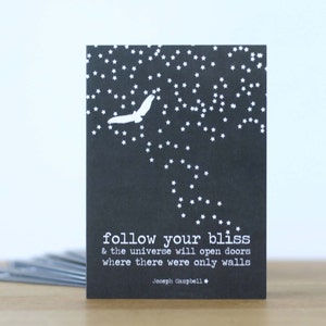 Suivez votre bonheur | Carte de motivation | Carte de voeux inspirée | Carte de voeux d'amitié d'encouragement