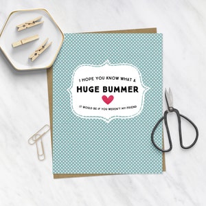 Funny Thinking of You Friend Card | Long Distance Friendship Card |  Friend Appreciation Card