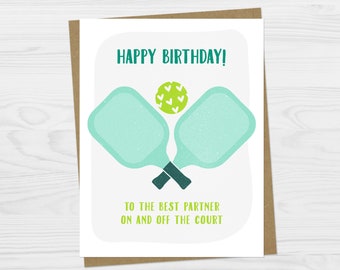 Pickleball Birthday Card | Funny Pickleball Card | Pickleball Birthday | Pickleball Partner Birthday | Funny Card | Husband Wife Birthday