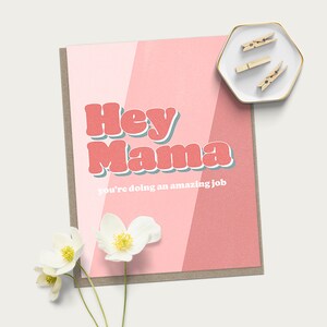 Sweet Love Mothers Day Card / Awesome Mom Mothers Day Greeting Card / Card for New Mom / Mom Love Card / Mama Mom Encouragement Card image 1