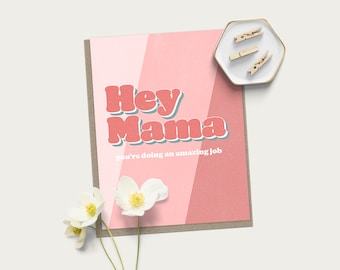 Sweet Love Mothers Day Card  / Awesome Mom Mothers Day Greeting Card / Card for New Mom / Mom Love Card / Mama Mom Encouragement Card