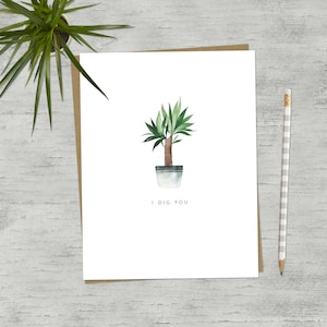 Eu escavo-o chalaça bonito engraçada da planta cartão comemorativo | amor cartão comemorativo | cartão novo do amor | Cartão de casamento engraçado | Cartão engraçado | Cartão para amante de plantas | Cartão de aniversário
