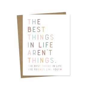 Bester Freund Karte | Beste Dinge im Leben Karte | Freundschaftskarte | Bester Freund Geburtstagskarte | Niedliche Freundschaftskarte