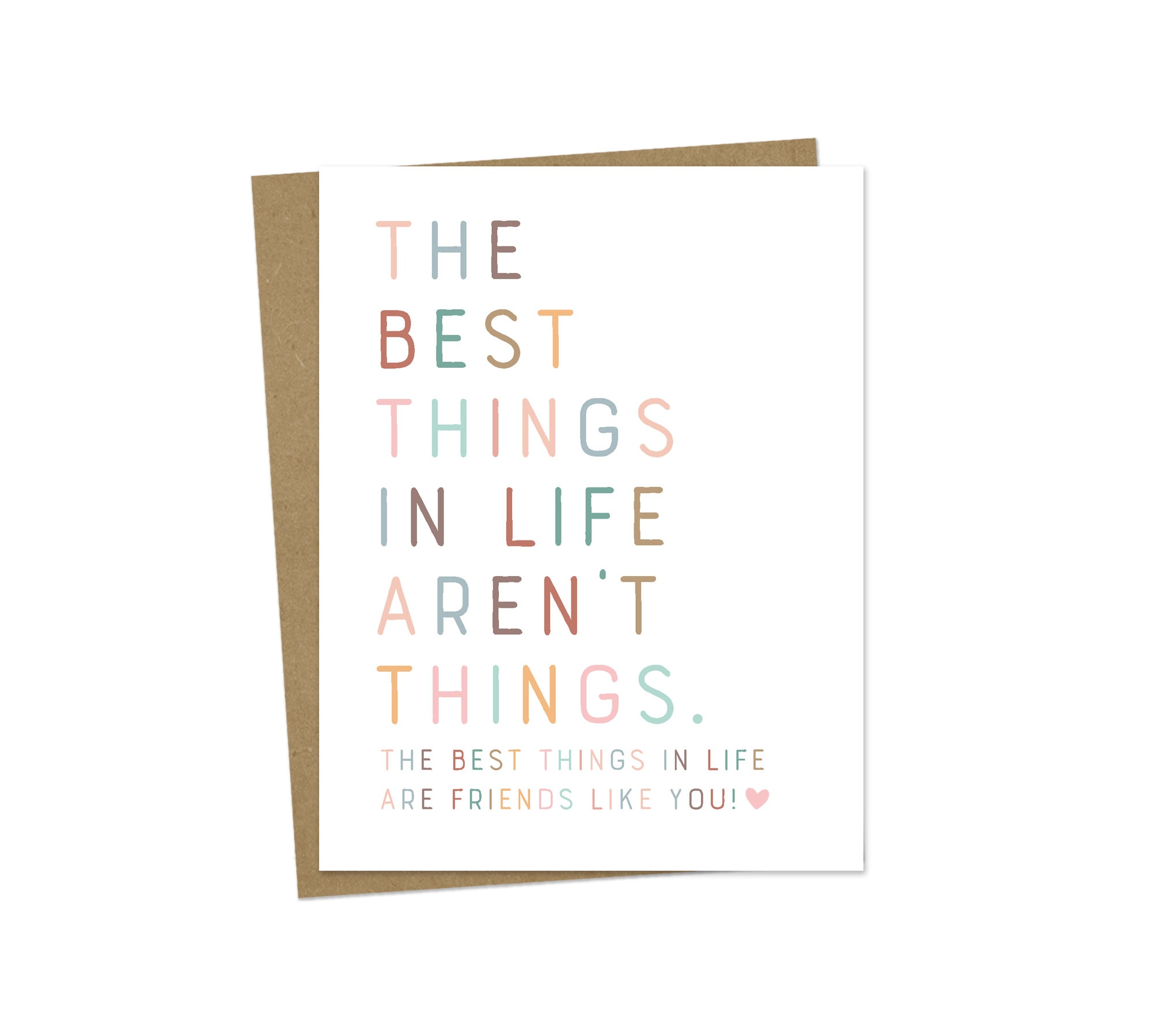 Best Friend Card | Best Things in Life Card | Friendship Card | Best Friend Birthday Card | Cute Friendship Card