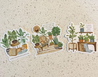 Duidelijke Plant Lady Vinyl Sticker / Matte Weerbestendig / Sticker / Plant Sticker / Grappige Sticker / Plant Lover Gift / Houseplant Sticker