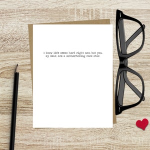 carte d'encouragement | d'encouragement pour adultes | Star du rock | carte d'encouragement | Carte drôle