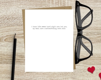 Encouragement Card  | Adult Encouragement Card | Rockstar | Encouragement Card | Funny Card