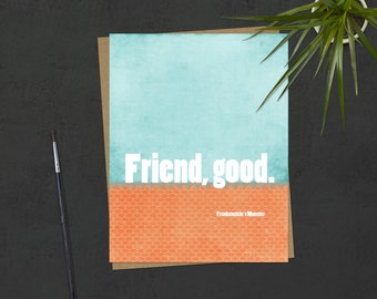 Thank You Friend Card | Friendship Card | Friend Good  |  Friend Appreciation Card | Thank You Card