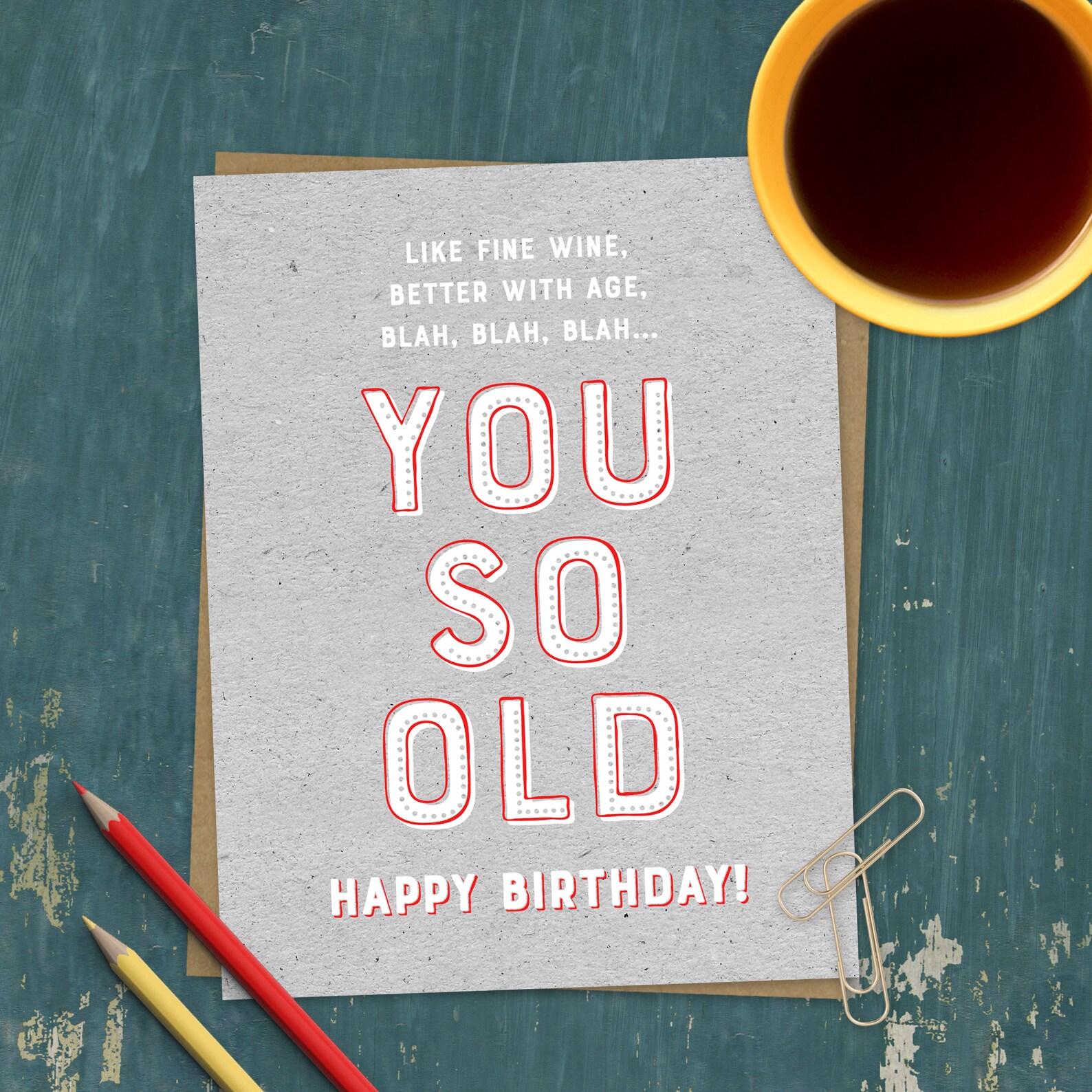 You so Old Funny Birthday Card Old Joke Birthday Card | Etsy