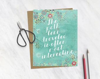 Inspirational Art Motivational Card | The Path Less Traveled Card | Graduation Card